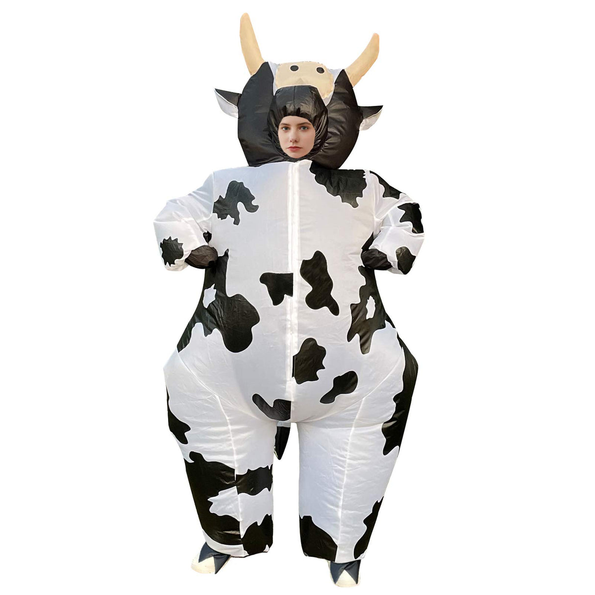 Arokibui Inflatable Cow Costume Blow up Animal Costume Cosplay Party Festival Christmas Halloween Suit Parade Carnival Suit Jumpsuit