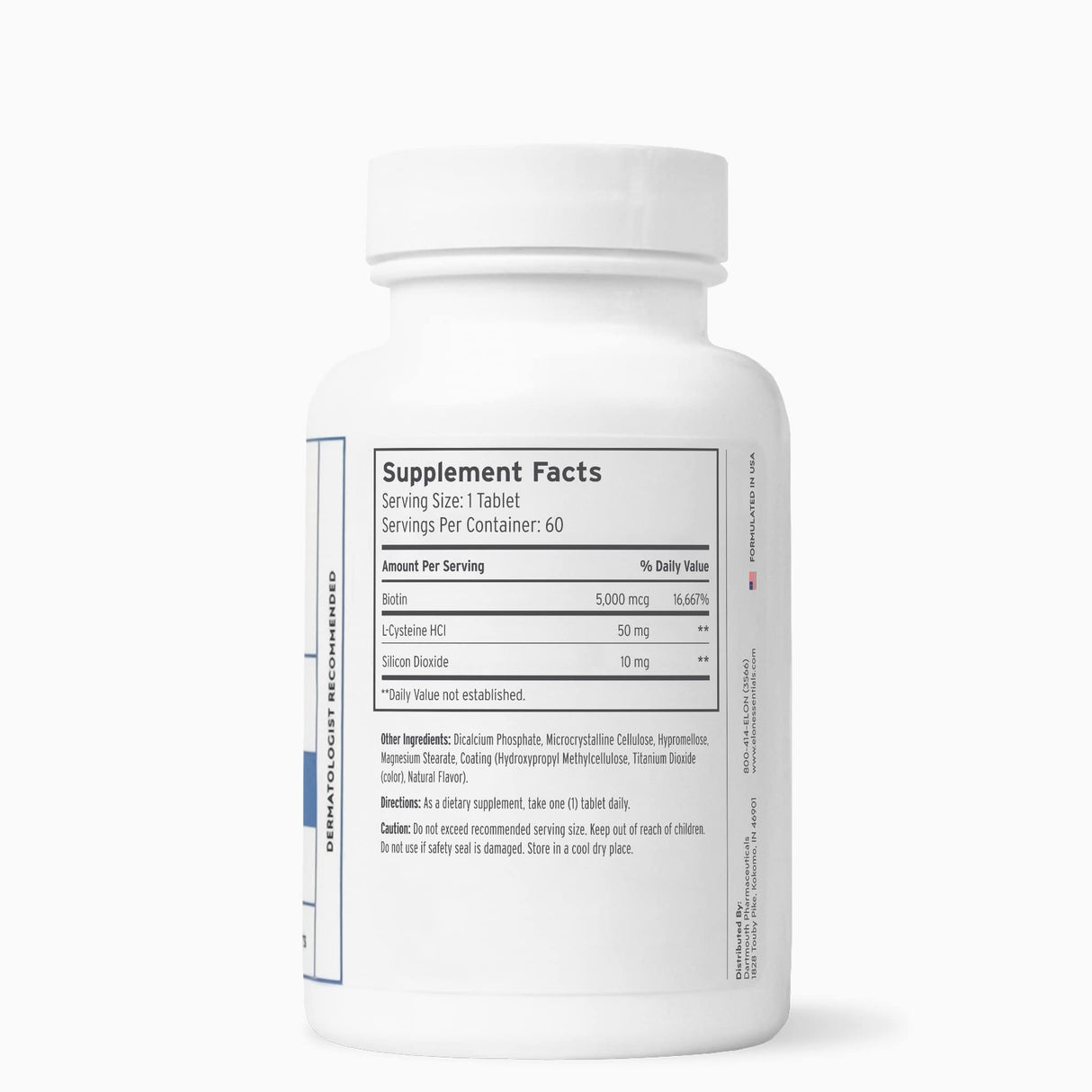 Elon Matrix 5000 - Biotin 5000mcg Vitamins for Hair Growth w/Extended Release - Promotes Healthy & Strong Hair - Pack of 2 (120 Day Supply)