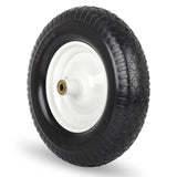 GICOOL 16" Solid Wheelbarrow Tire, 4.80/4.00-8" Flat-Free Tire and Wheel, 6" Centered Hub, 5/8" Axle Bore Hole for Wheel Barrow Garden Utility Cart Replacement