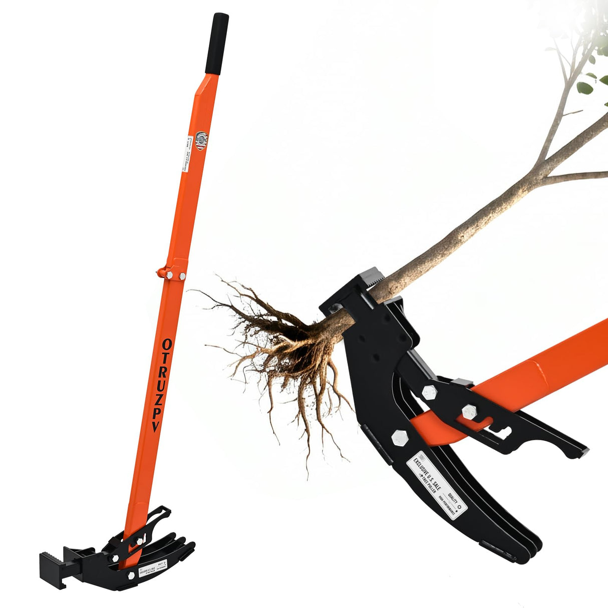 OTRUZPV Heavy-Duty Sapling Puller Tool, High-Leverage Tree Puller for 1/4" to 2" Roots, Manual Root Remover for Shrubs, Vines and Thorns, Effort-Saving Weed Puller for Garden, Farm and Landscaping