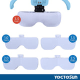 YOCTOSUN Magnifying Glasses with Light for Close Work, Head Magnifier with 5 Interchangeable Lenses and 2 LED Lights, Hands Free Head Mount Magnifying Glass for Crafts, Cross Stitch, Jewelry