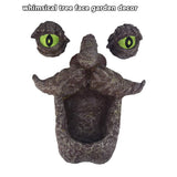 jinhuoba Tree Face Decors Wild Bird Feeders, Whimsical Big Eyes Old Man Face for Tree Hugger Yard Art Outdoor Garden Sculptures