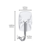 MOVELYST 60 Small Hooks+80 Removable Strips, Clear Wire Hanger Hooks, Damage-Free Utility Hooks, Heavy Duty with Adhesive Strips, No Tools Wall Hook for Hanging, Value Pack