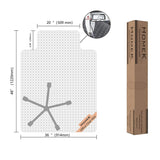 HOMEK Studded Carpet Chair Mat, 48” x 36” Heavy Duty Office Desk Chair Mat for Carpet