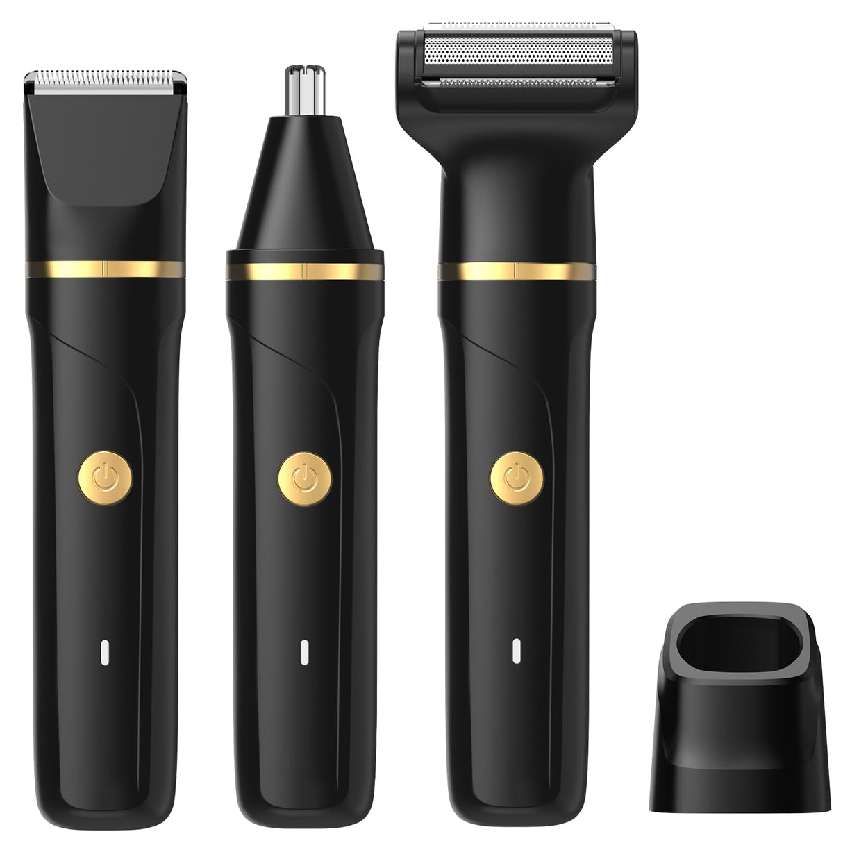 Body Hair Trimmer for Men, Manscape 3-in-1 Electric Razor Groin Groomer,IPX7 Waterproof Wet/Dry,Versatile Hair Trimmer for Ball/Beard/Nose,USB Rechargeable & Nose/Shaves Head,Christmas Gifts for Men