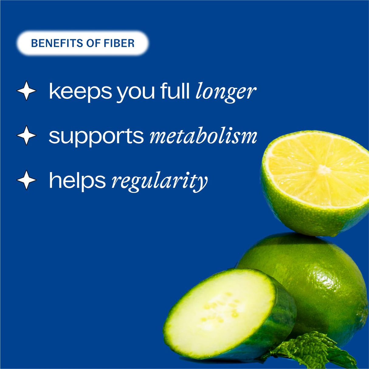 Belli Welli Fiber Supplement for Women & Men – Premium Daily Fiber Powder from Organic Acacia with Added Collagen, Electrolytes & Probiotics – No Bloat, Constipation & Gut Health Support (Cucumber)