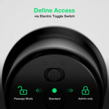 ThorBolt G1 Fingerprint Door Knob Lock with Keypad Biometric Door Knob Auto-Lock 4* AAA Alkaline Batteries Interior Door Lock for Bedroom, Garage, Office, Pantry Door Black