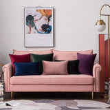 MIULEE Pack of 2 Christmas Decorative Velvet Throw Pillow Cover Soft Pillowcase Solid Square Eruo Sham Cushion Case for Winter Sofa Bedroom Car 24x24 Inch 60x60 Cm Army Green