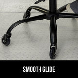GORILLA GRIP Slip Resistant Office Chair Mat for Carpet Floors, Smooth Glide Under Desk Carpeted Floor Protector, Heavy Duty Plastic Computer Mats, Rolling Work and Gaming Chairs, 32.5x48 Lip, Clear