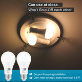 Qualilux Dusk to Dawn A19 LED Light Bulbs Outdoor, Automatic On/Off, 60W Equivalent, Warm White 3000K, Energy Efficient 9.5W, 850 Lumen, E26 Base, 4-Pack, HQ-H009