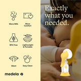 Medela Harmony Manual Breast Pump, On-the-Go, More Milk Output