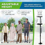 HONEYBULL Walking Cane for Men & Women - Foldable, Adjustable, Collapsible, Free Standing Cane, Pivot Tip, Heavy Duty | Walking Sticks, Folding Canes for Seniors & Adults (Black, Pivot Cane)