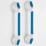 TAILI Shower Grab Bar Glow in The Dark, 2 Pack 16.8 in Grab Bars for Bathtubs and Showers,Shower Handles Shower Rails for Seniors and Elderly,Bathroom Safety Grip Removable No Drilling Waterproof Blue