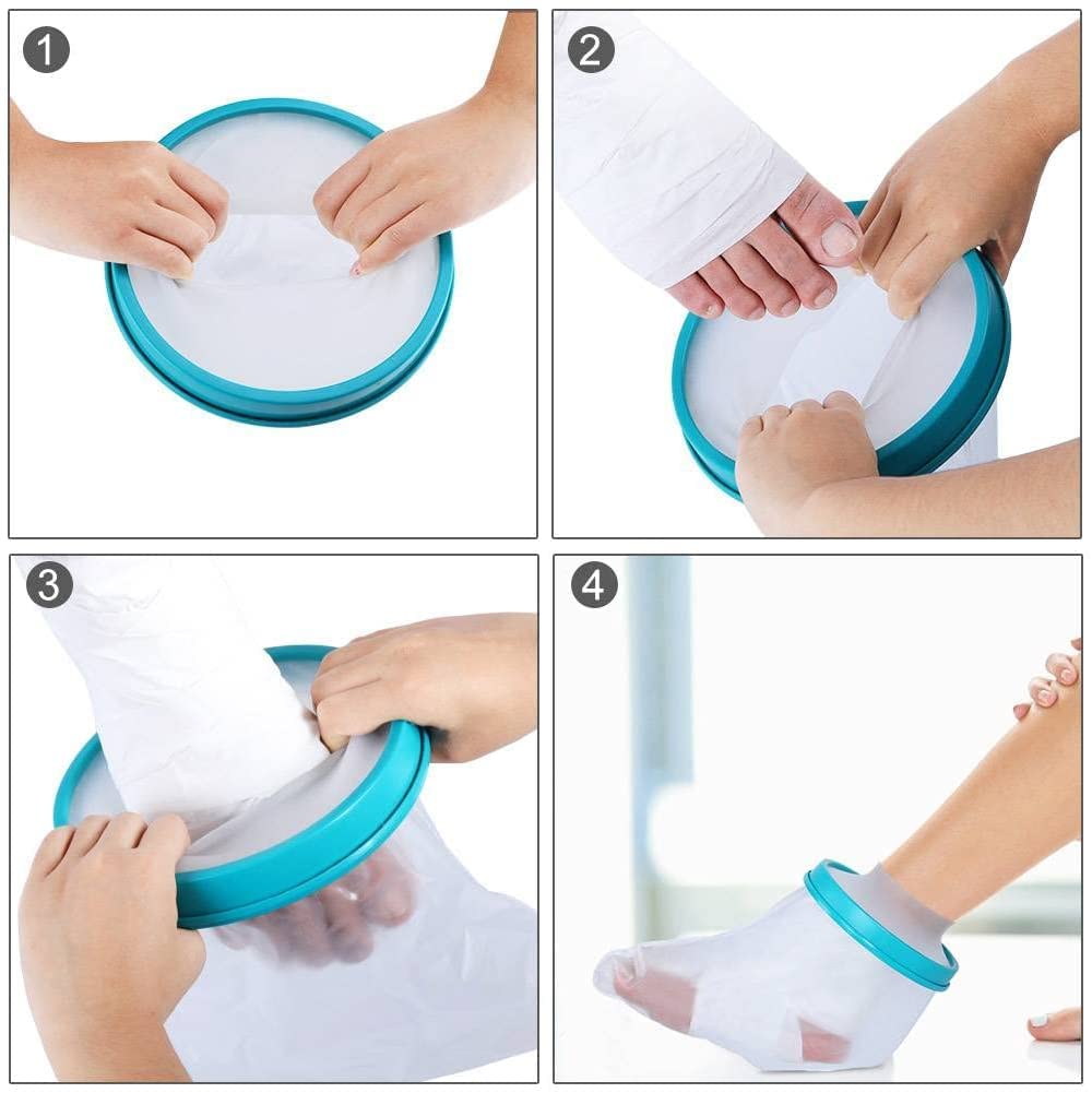 DOACT Water Proof Leg Cast Cover for Shower, Foot Cast Cover Wound Protector Watertight Cast Bag Covers Keep Leg Cast Bandage Dry