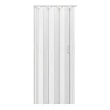 Techni Home Studio Series 32" W x 80" H PVC Foldable Accordion Door, Trimmable, Flexible Single Layer Panels, White Oak