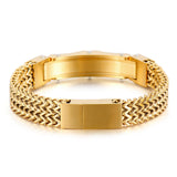 Klapgo Gold Bracelets for Men Stainless Steel Cuban Franco Link