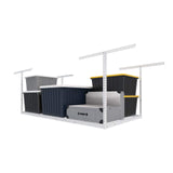 FLEXIMOUNTS 3x6 Overhead Garage Storage Adjustable Ceiling Rack 72" Length x 36" Width x 40" Height, 450lbs Weight Capacity, White, Classic Series
