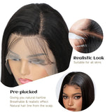 13x6 Lace Front Wigs Human Hair Straight Wigs Human Hair 200% Density Pure Human Hair Wig Pre Plucked Human Hair HD Lace Front Wigs With Baby Hair Frontal Glueless Wigs Human Hair for Women 26 Inch