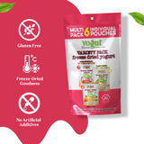 YoGut Freeze Dried Yogurt Snack, Variety Pack, 6 Pack, Healthy Snacks for Kids, Toddlers & Adults, Gluten Free, Non GMO, With 5 Billion Live Probiotics, Vitamins & Minerals, Individual Snack Packs