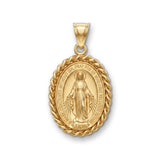 Cross+Crown Premium 14K Yellow Gold Virgin Mary Miraculous Medal for Women & Men, Durable Double-Bonded 14K Yellow Gold Virgin Mary Pendant for Necklace, Women & Mens Gold Virgin Mary Medal, Handcrafted Religious Jewelry in the USA