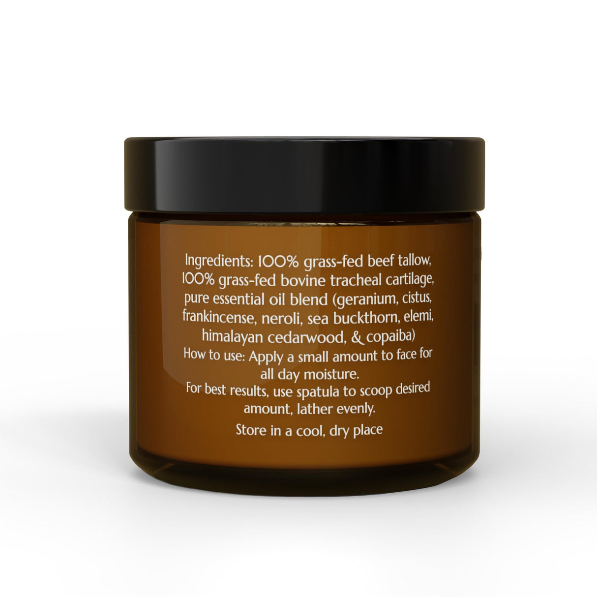 Krowa Morning Face Balm - Clean Grass Fed Tallow Balm w/Essential Oils + Collagen Peptides - Nourishing, Soothing, Hydrating and Adds Vitality to Skin. Deeply Renews. No Phthalates or Preservatives.