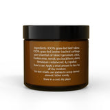 Krowa Morning Face Balm - Clean Grass Fed Tallow Balm w/Essential Oils + Collagen Peptides - Nourishing, Soothing, Hydrating and Adds Vitality to Skin. Deeply Renews. No Phthalates or Preservatives.