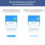 BTF-LIGHTING SP630E Bluetooth Controllers 4 Zones 2.4GHz RF RB3 Remote Kit Support FCOB COB SMD PWM or SPI RGB RGBW LED Strip WS2811 WS2812B WS2814 WS2815 SK6812 IC etc DC5V DC12V DC24V
