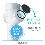 Bächlein Flexible Tubular Siphon for Kitchen Sink - Odour Trap with Double Appliance Connection - Siphon for The Kitchen Sink