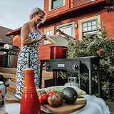 Gas One Propane Double Burner Two Burner Camp Stove with Windscreen Outdoor High Pressure Propane 2 Burner Adjustable PSI Regulator and 4ft Steel Braided Hose With Removable Legs