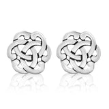 AeraVida Interlocking Celtic Knot Sterling Silver Stud Earrings for Women, 10mm, Small Earring, Tiny Earring