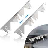 Stainless Steel Stove Counter Gap Cover (2 Pack), Oven Gap Filler, Stove Gap Filler for Kitchen, Range Trim Kit, Easy Clean with Heat Resistant, Adjustable Length 13.8” to 27.6” 1