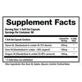 BioMatrix Oil Blend of Thyme, Oregano, Clove, Digestive Supplement for Men and Women, GI Repair Softgels | Microb-Defend (90 Capsules)