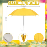 Kuscul Summer Goose Outfits 23 Inch Porch Goose Raincoat Outfit Lawn Goose Rainy Clothes with Umbrella Hat for Geese Statue Summer Spring Garden Patio Yard Outdoor Decor (Yellow)