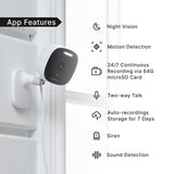 AlfredCam Plus 2 Smart Home Security Camera 2.5K, WiFi 2.4 & 5GHz, Indoor/Outdoor, IP65 Waterproof, LED Spotlight, Two-Way Audio, Color Night Vision, Baby/Pet Cam, App Powered (90M+ downloads)