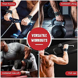 Weight Lifting Wrist Strap, Double Layer Leather Wrist Strap for Deadlift and Powerlifting, Adjustable Neoprene Padded Gym Workout Lifting Hooks (Pair)