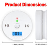 3 Pack Carbon Monoxide detectors, co Detector, Carbon Monoxide Alarm Detector Battery Powered with LCD Display, Carbon Monoxide Detector, UL2034 Standards, for Home