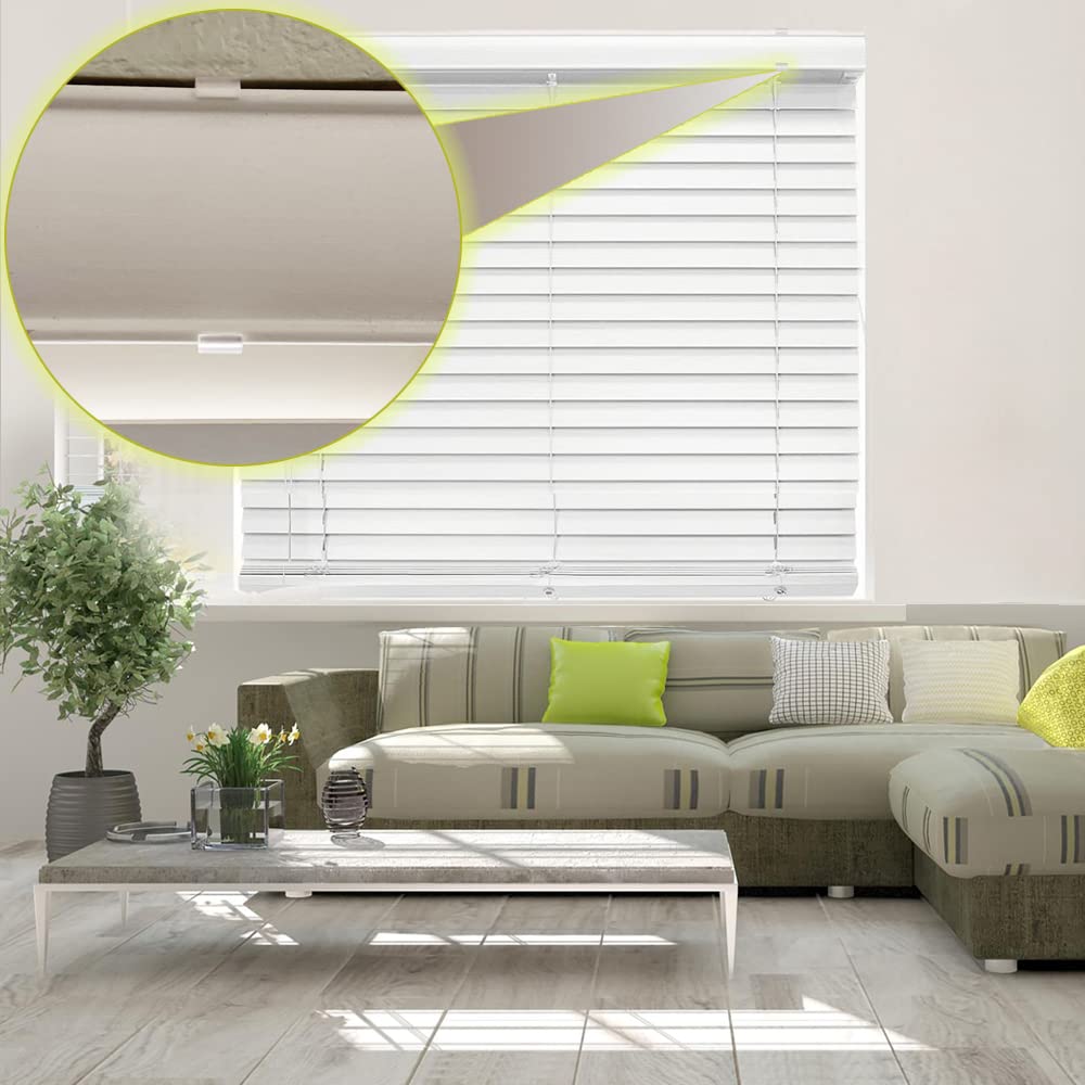 2.5 Inch Valance Clips, Clear Window Blind Clip for Horizontal Blinds, Fits 2.5 Inch Valance (6 PCS)