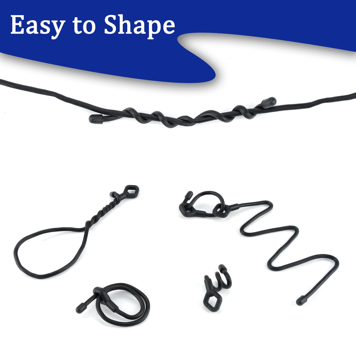 Silicone Cable Ties with Holes, 24PK Reusable Twist Ties for Bundling