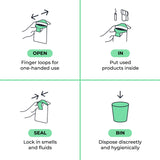 Fab Little Bag Starter Plus Pack - 45 Sanitary Disposal Bags Plus Recyclable Refill Pack for Out and About (45 Pack)