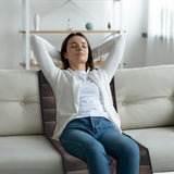 Massage-Mat, Detachable Neck Massager, Full Body Vibration Heating, Massage Pad with 10 Vibrating Motors and 9 Speed Settings for Home Office Use, Brown