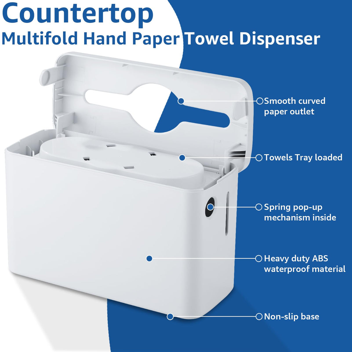 Paper Towel Dispenser Countertop, Multifold Trifold Paper Towel Holder, Hand Towel Dispenser, Commercial Paper Towel Dispenser ,Paper Towel Holder for Home Kitchen Restaurant