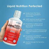 intraKID Drucker Labs Organic Liquid Multivitamin for Kids, Immune Support, Non GMO, Dairy Free, Gluten Free, Magnesium, Vitamin A,C,E, Zinc, (32 oz., Fruity Raspberry)