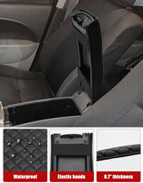 KBH Center Console Armrest Cover for Toyota Prius 2004 2005 2006 2007 2008 2009, Vinyl Leather Trim, Middle Console Lid Cushion Protector, Anti-Scratch, Black