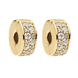 Annmors 14K Gold Plated S925 Silver Clip Stopper Spacer Charm
