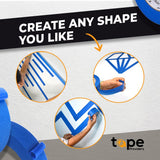 Made in USA Blue Painter’s Tape - 3 inch x 60 yds. (16 Pack) Thick & Wide Masking Tape for Safe Wall Painting, Building, Remodeling, Labeling, Edge Finishing