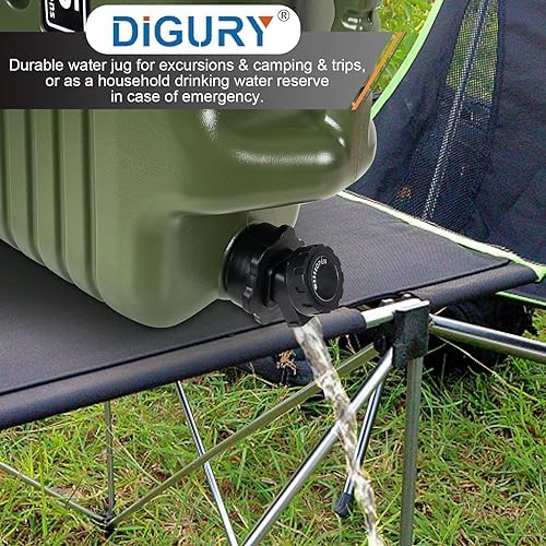 5 Gallon Water Jug, Camping Water Container BPA Free Water Storage with Spigot No Leakage Portable Emergency Water Tank for Outdoor Hiking Camping Picnic Supplies