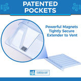 Eureka Air Under Furniture Magnetic Vent Extender, 1.5mm Thick Heavy Duty Premium Material, Fits Floor Registers 10" and 12" Wide, Adjusts from 17" to 33" Long (1-Pack)