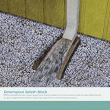 Suncast Easy Assembly Outdoor Decorative Poly Composite Rain Gutter Downspout Splash Block Effective in Any Type of Weather, Stone Light Taupe