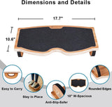 StrongTek Ergonomic Wood Foot Rest for Enhanced Circulation & Comfort, 350lbs Capacity, Rocker Balance Board for Standing Desks, Non-Slip, No Assembly, 18" Wide - Ideal for Office/HOM