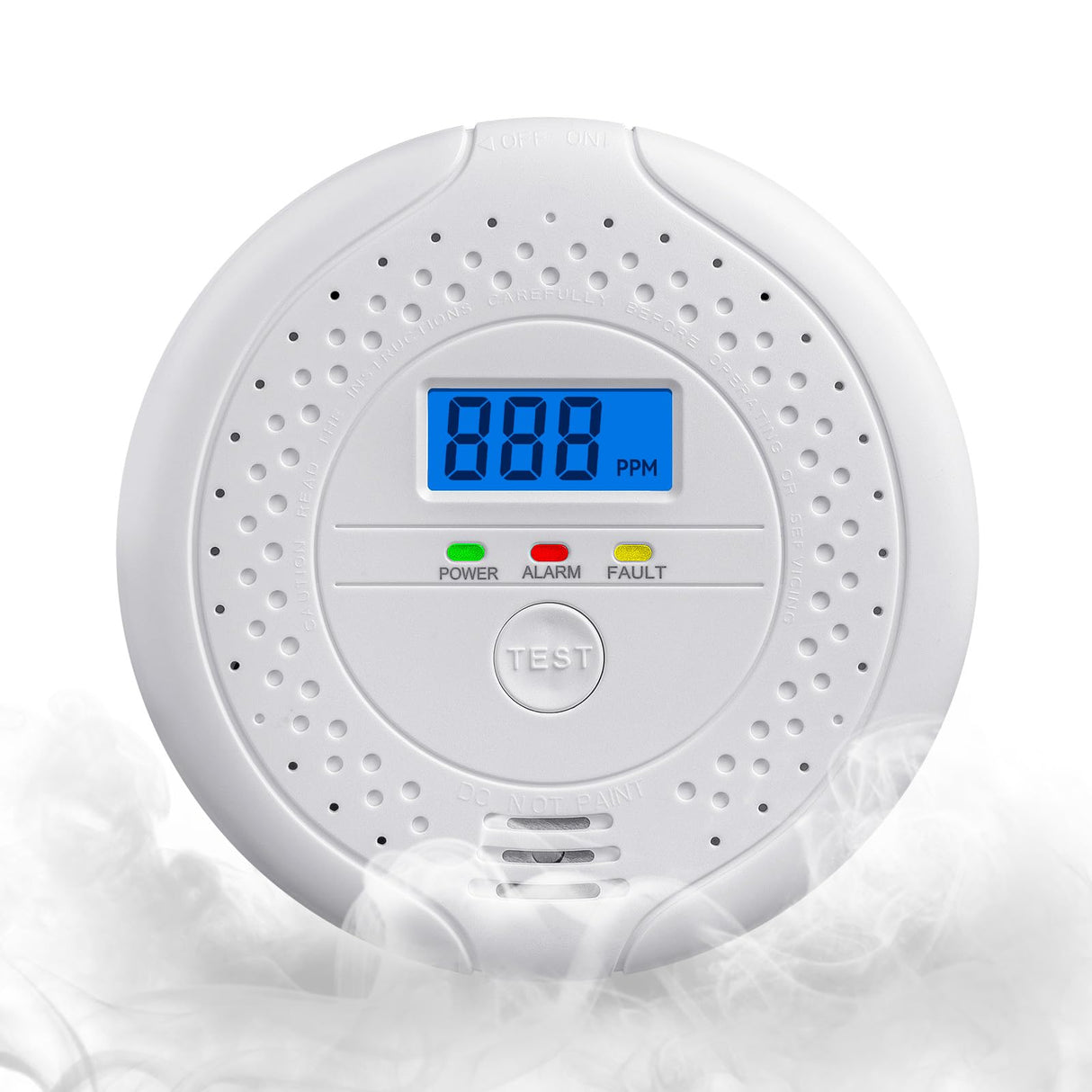 Battery Operated Carbon Monoxide Detector Alarm with Digital LCD Display, 85dB Warning Sound, LED Indicator Light, Portable CO Monitor for Home, Bedroom, Office, Hotel & RV Safety Protection